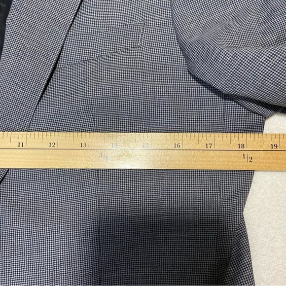 HUGO HUGO BOSS Puppytooth Wool Suit Jacket Blazer Gray Size 36S - Picture 12 of 15